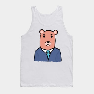 Suited business bear Tank Top